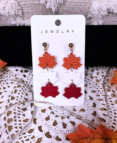 Boucles d’oreilles feuilles d’érables