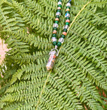 Collier pointe unakite et perles en verre