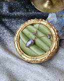 Collier labradorite et améthyste acier inoxydable