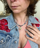 Collier L’ame Turquoise perle en bois acier inoxydable
