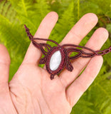 Collier macramé pierre de lune l appel de la forêt