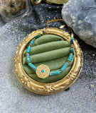 Collier L’ame Turquoise perle en bois acier inoxydable