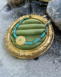 Collier L’ame Turquoise perle en bois acier inoxydable