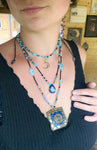 Collier triple rang sodalite et angelite