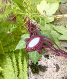 Collier macramé pierre de lune l appel de la forêt