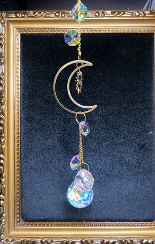 Capteur de soleil etoiles argenté