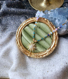 Collier Étoile et Apatite , acier inoxydable