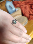 Bague labradorite laiton argenté artisanat indien